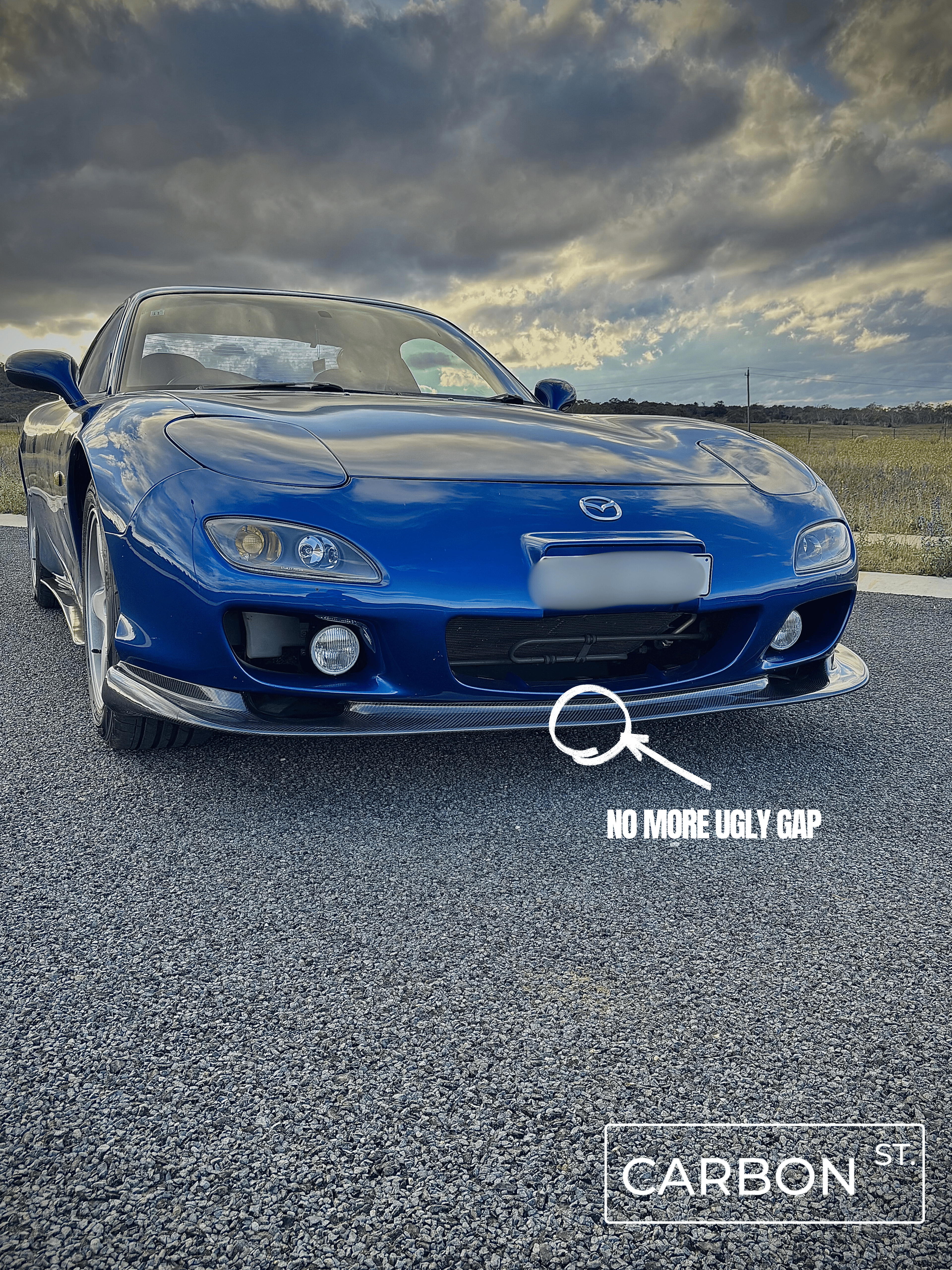 (PRE-ORDER 5 Weeks) Mazda RX7 FD3S Carbon Fiber OEM style 1 PC Front Lip