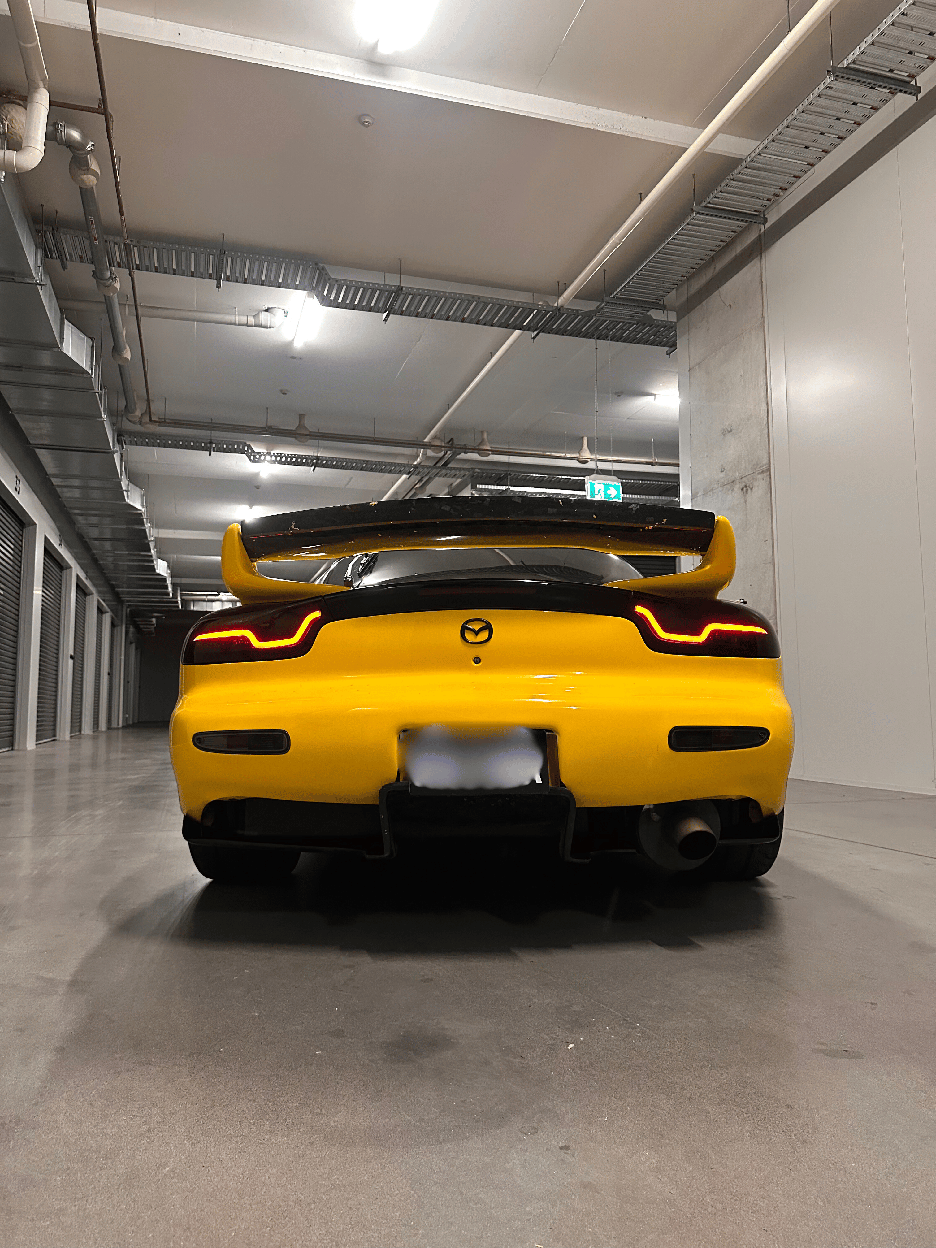 Mazda RX7 FD3S RE Amemiya Style Carbon Fibre Rear Diffuser - Rear View